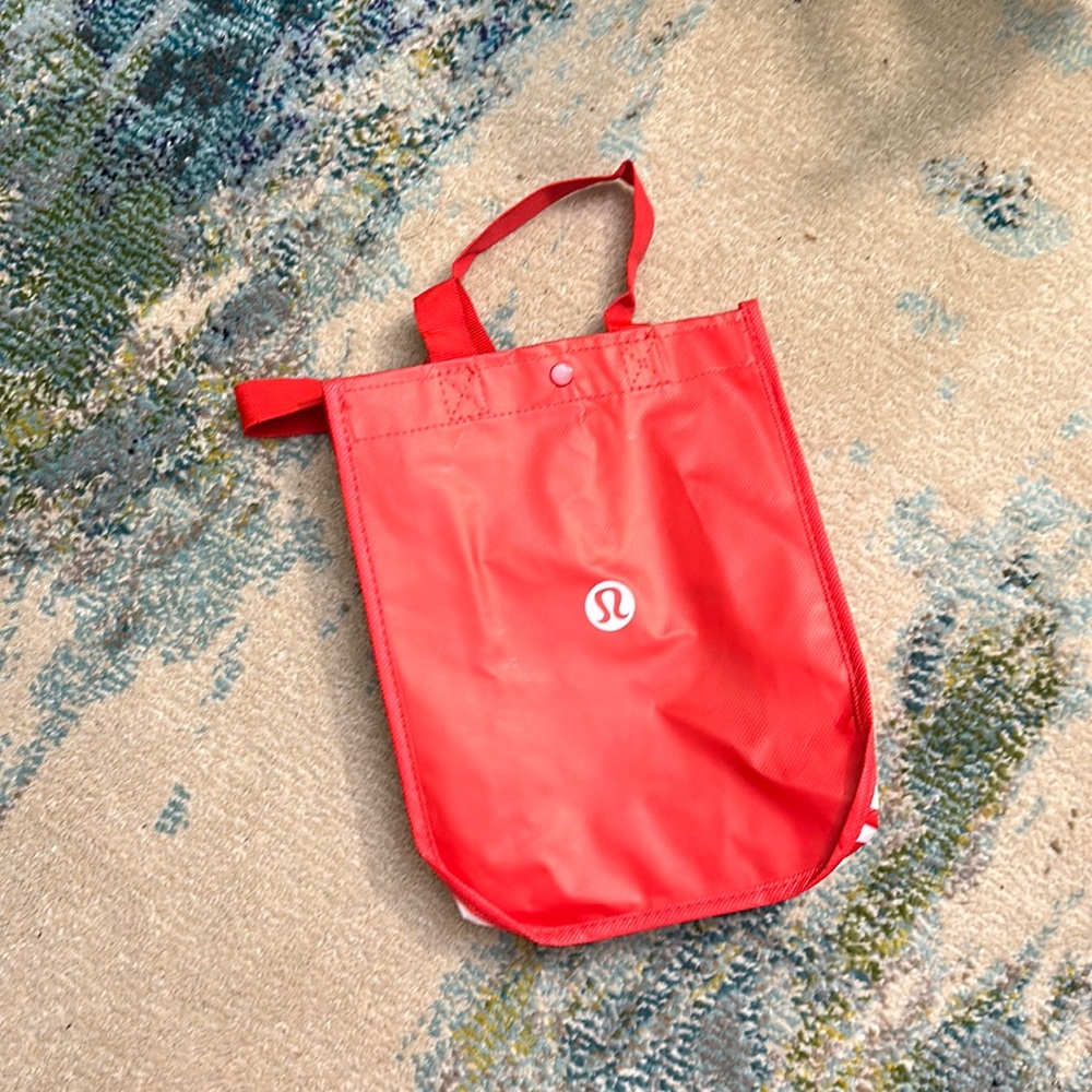New Lululemon small red tote bag.